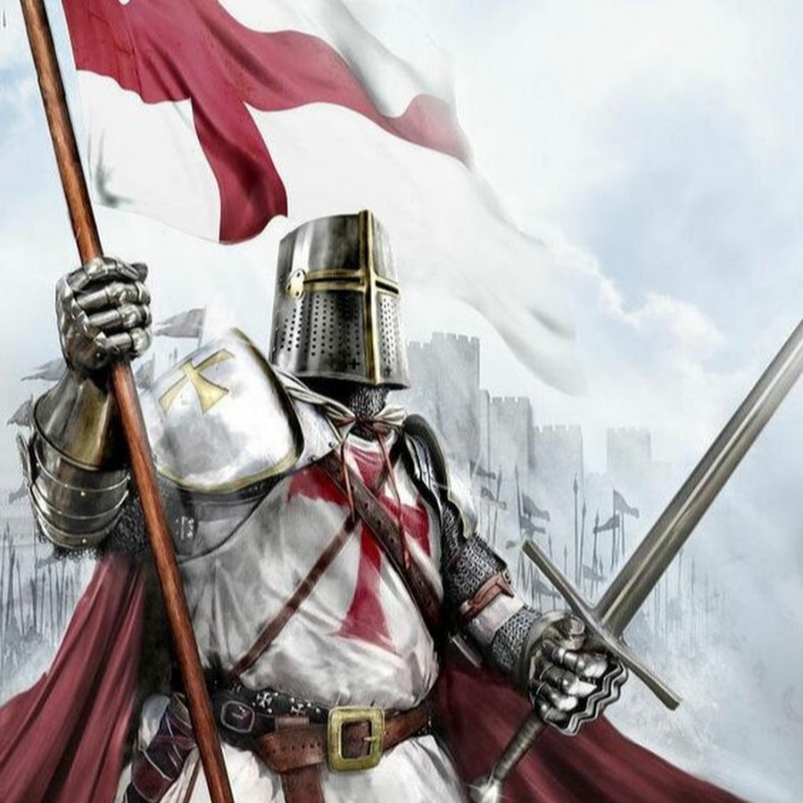 A Crusader warrior wearing a cross
