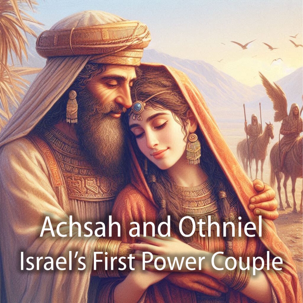 Achsah and Othniel as a loving married couple.